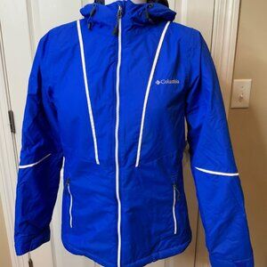Columbia Royal Blue Thermal Coil Hooded Winter Jacket, Size M